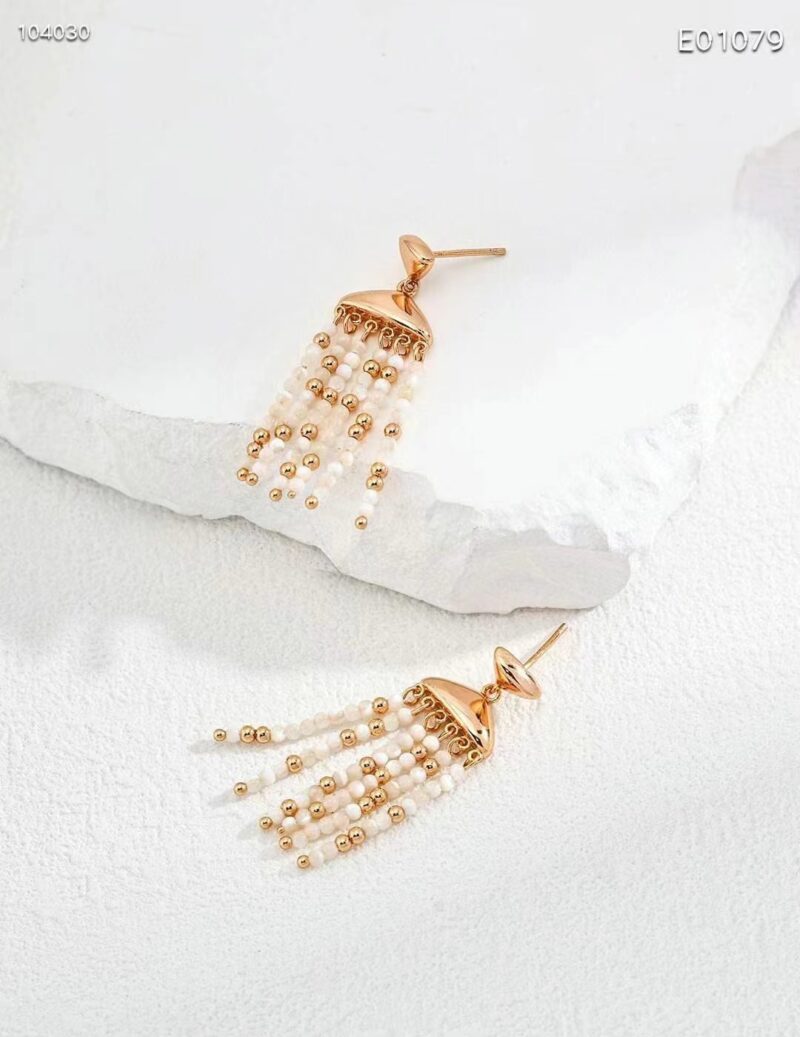 Wheat Tassel Earrings - Image 2