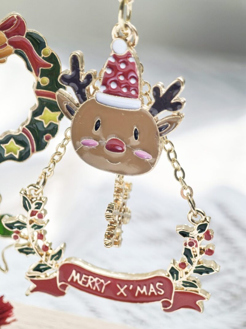 Merry Christmas elk earrings - Image 3